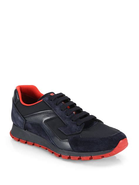 mens prada runners|prada suede sneakers men.